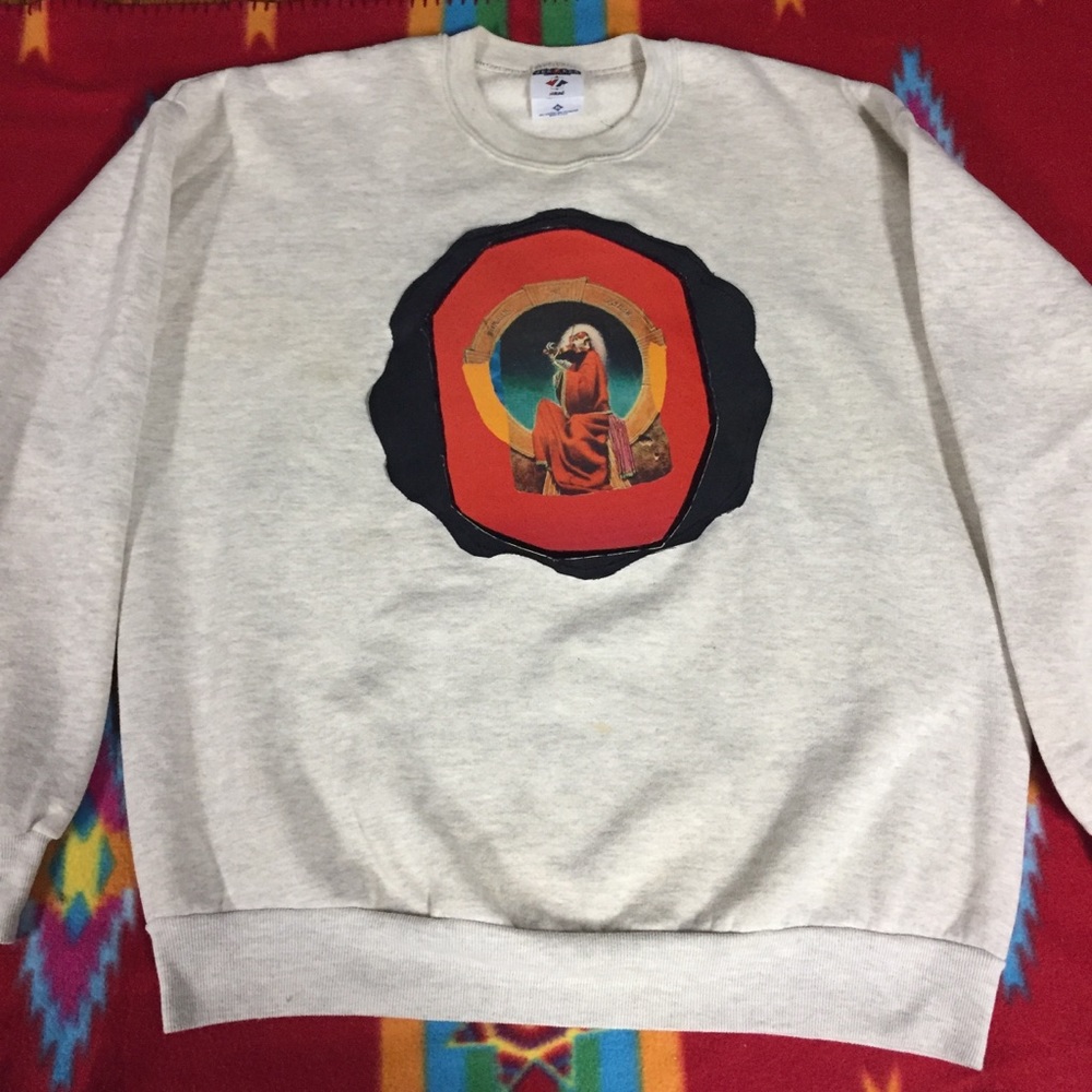 Grateful Dead Patch Upcycled 1990 Sweatshirt - image 6